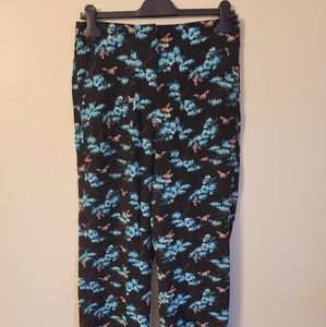 J Crew flowy bee and floral patterned pants